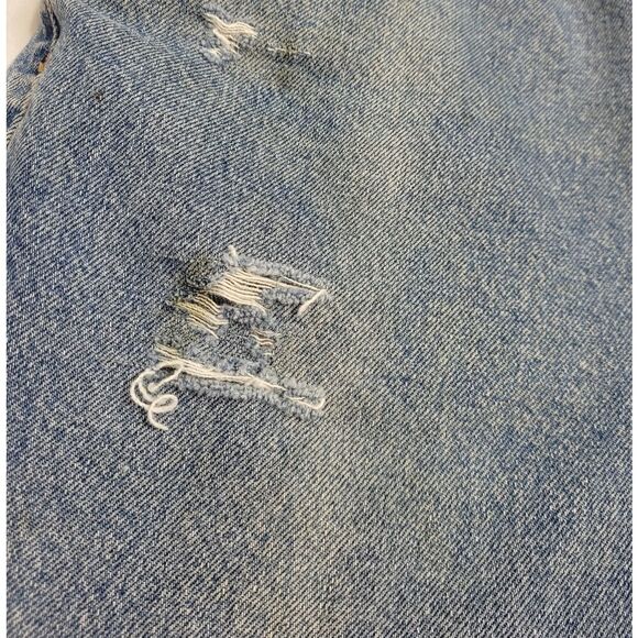 VINTAGE 90s jean shorts Ralph Lauren cutoff distressed denim XL - Picture 4 of 17